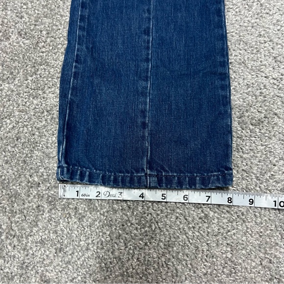 ULLA JOHNSON Jeans Womens Size 6 Blue Alex Lace Up Tie Waist Mid Rise Straight - Picture 3 of 9